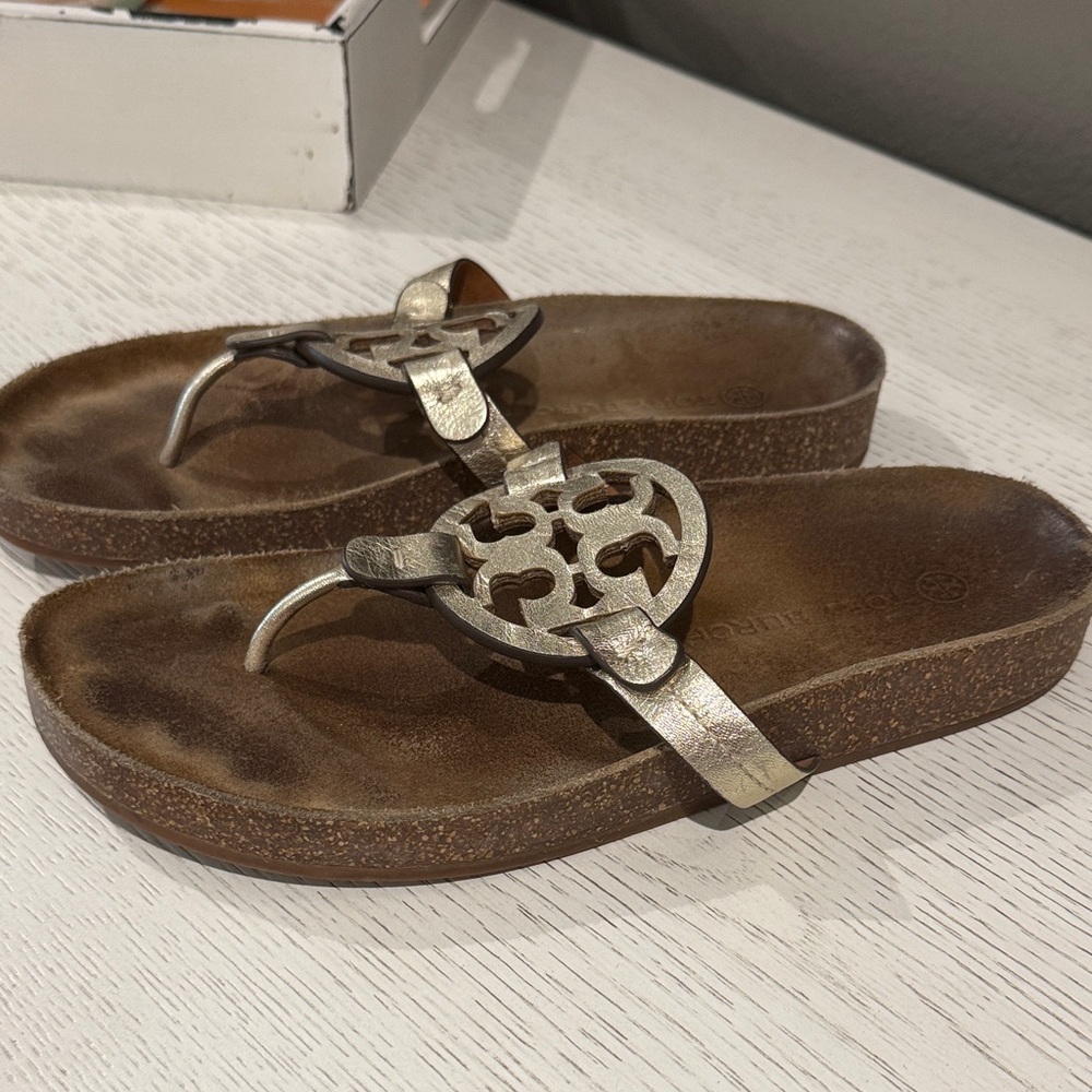 Tory Burch Gold cloud miller Sandals